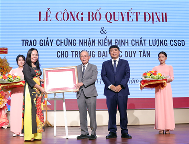 Trường ĐH Duy Tân đạt chứng nhận kiểm định Chất lượng Cơ sở Giáo dục Chu kỳ 2